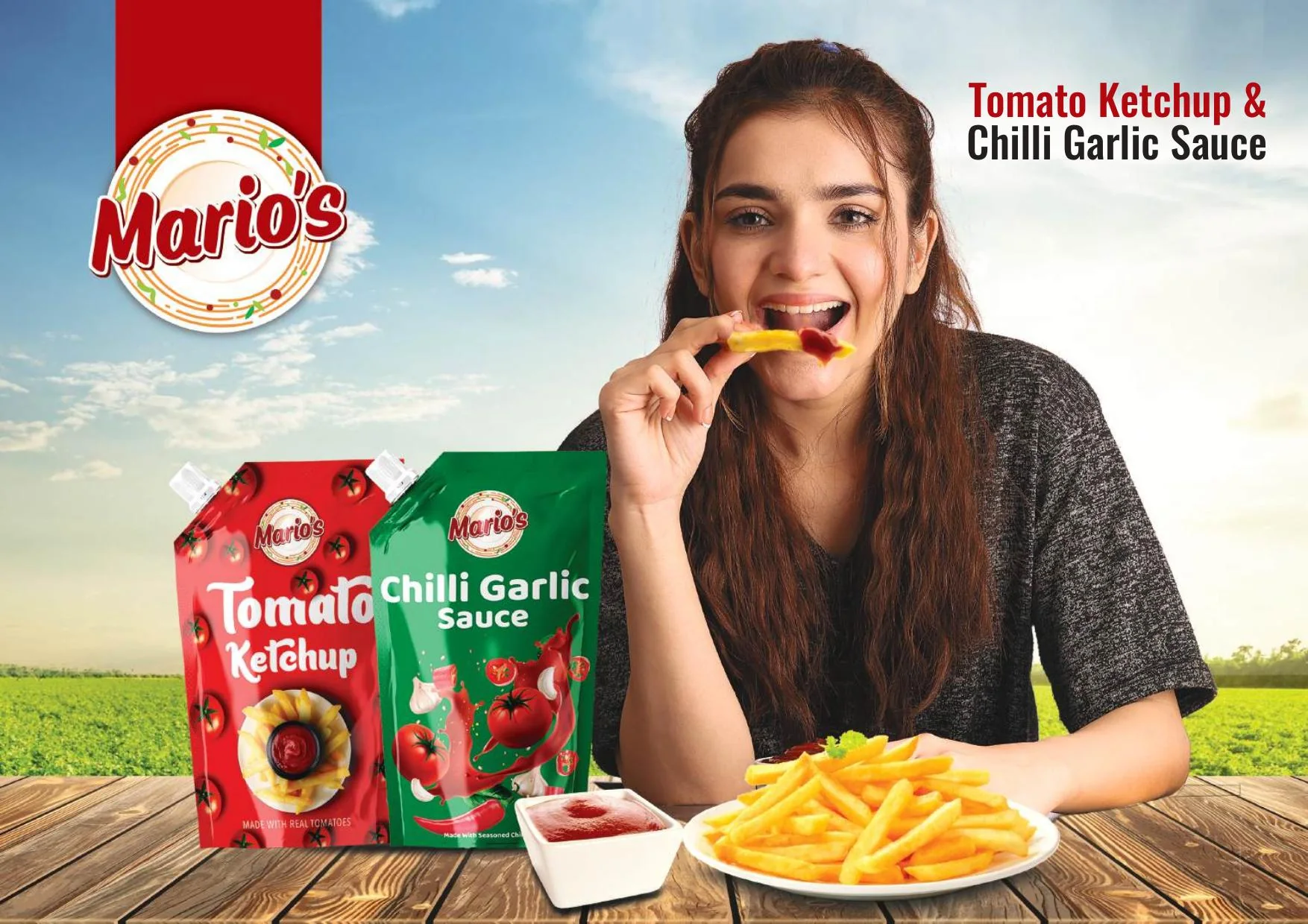 Mario's Tomato Ketchup and Chilli Garlic Sauce